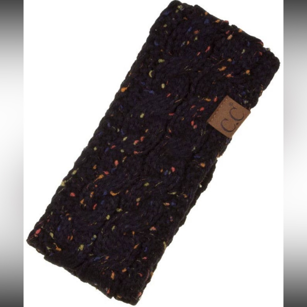 C.C. Chunky Knit Confetti Sherpa lined headband